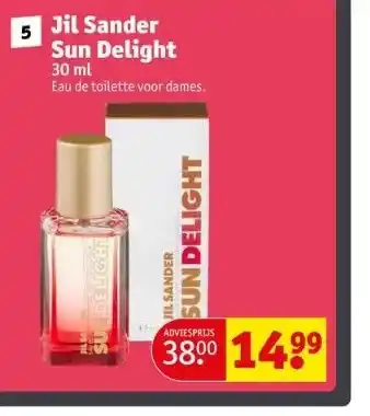 Kruidvat Jil sander sun delight aanbieding