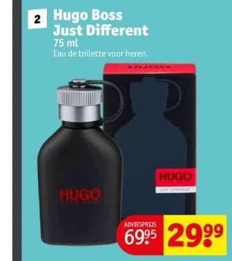 Kruidvat Hugo boss just different aanbieding