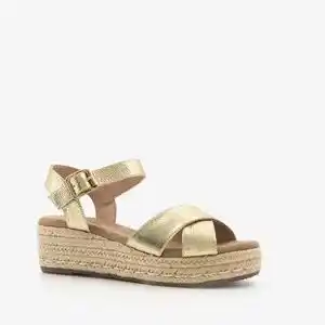 Scapino Blue box dames sandalen met sleehak beige aanbieding