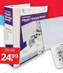 Boekenvoordeel Flippin' storage binder ideaal voor het opbergen van je kaarten, snijmallen en stempels. afmeting 24x28cm aanbieding