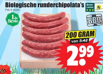 Dirk Biologische runderchipolata's aanbieding