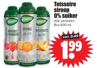 Dirk Teisseire siroop 0% suiker aanbieding