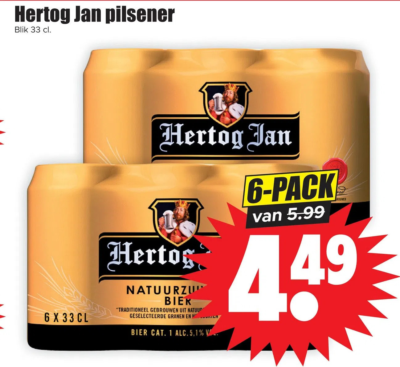 Dirk Hertog jan pilsener aanbieding