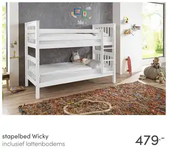 Baby & Tiener stapelbed Wicky aanbieding