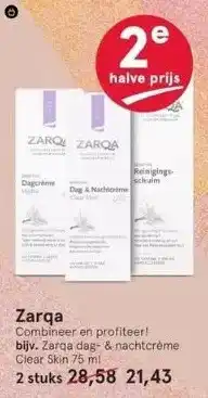 Etos Zarqa combineer en profiteer! bijv. zarqa dag- & nachtcrème clear skin 75 ml aanbieding