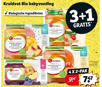 Kruidvat Kruidvat bio babyvoeding aanbieding