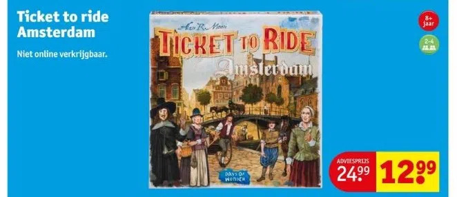 Ticket to ride amsterdam aanbieding bij Kruidvat