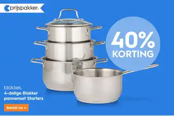 Blokker Blokker 4-delige Blokker pannenset Starters aanbieding