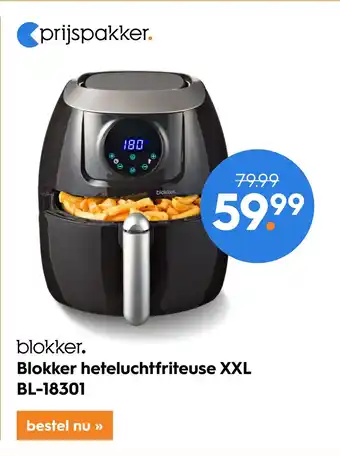 Blokker Blokker heteluchtfriteuse XXL BL-18301 aanbieding