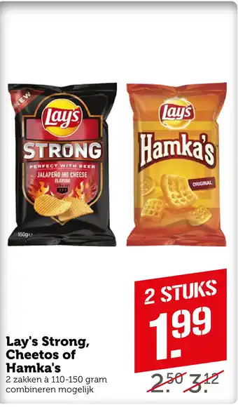 Coop Lay's Strong, Cheetos of Hamka's aanbieding