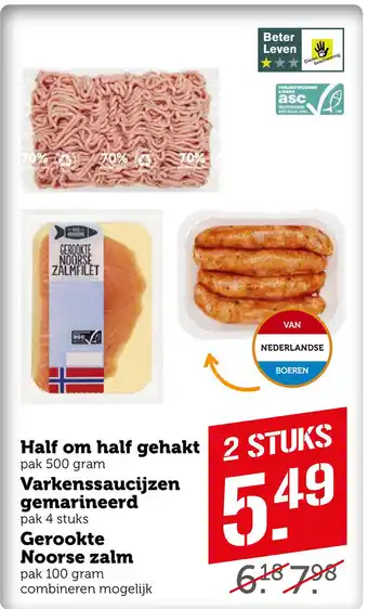 Coop Diverse vlees en vis aanbieding