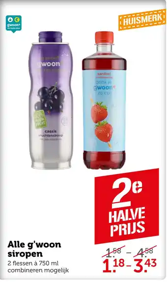 Coop Alle g'woon siropen aanbieding