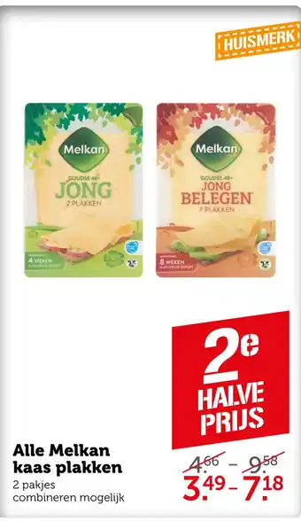 Coop Alle Melkan kaas plakken aanbieding