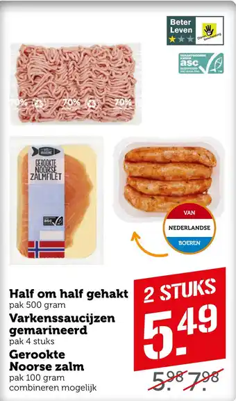 Coop Diverse vlees of vis aanbieding