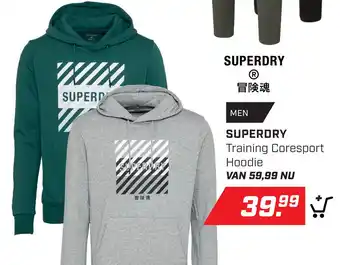 Daka Sport SUPERDRY Training Coresport Hoodie aanbieding