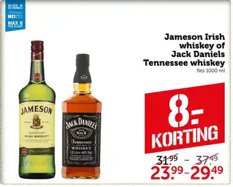 Coop Jameson Irish whiskey of Jack Daniels Tennessee whiskey aanbieding