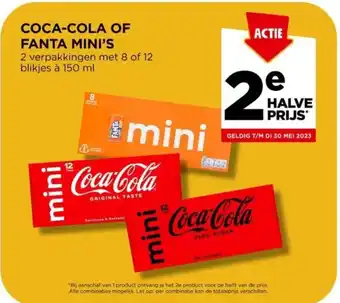 Jumbo COCA-COLA OF FANTA MINI'S aanbieding