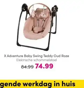 Baby & Tiener X adventure baby swing teddy oud roze aanbieding