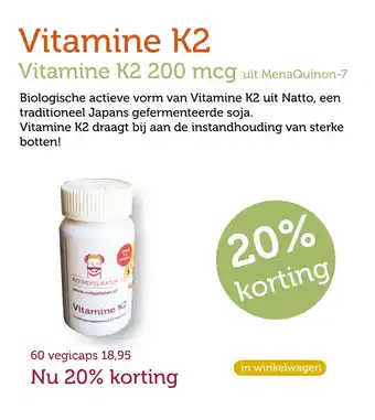 De Rode Pilaren Vitamine K2 aanbieding