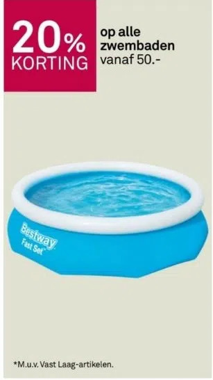 Karwei 20% korting op alle zwembaden aanbieding
