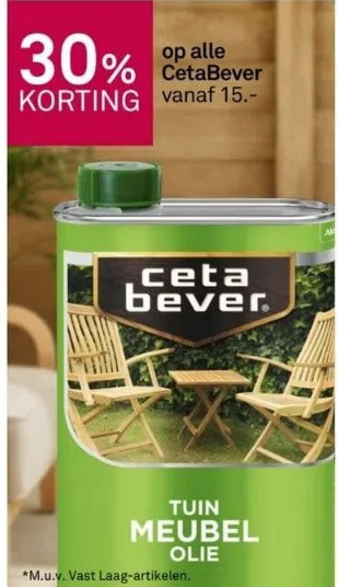 Karwei 30% korting op alle cetabever aanbieding
