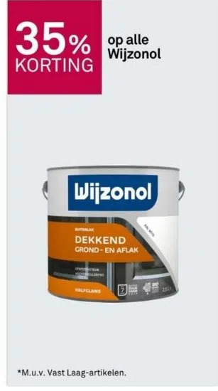 Karwei 35% korting op alle wijzonol aanbieding