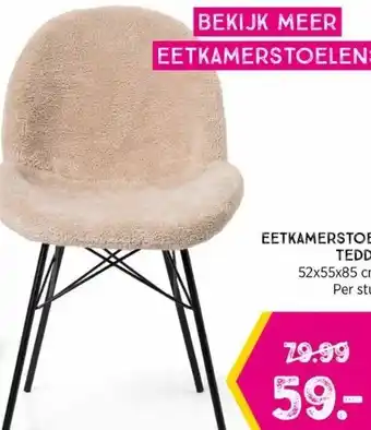 Xenos Eetkamerstoel teddy aanbieding