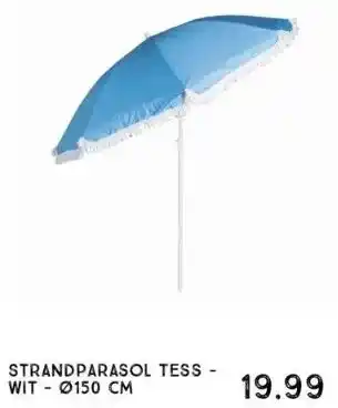 Xenos Strandparasol tess - wit - ø150 cm aanbieding