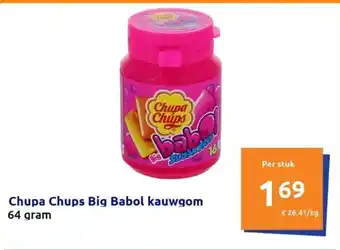 Action Chupa Chups Big Babol kauwgom 64 gram aanbieding