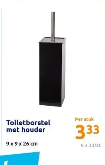 Action Toiletborstel met houder 9x9x26 cm aanbieding