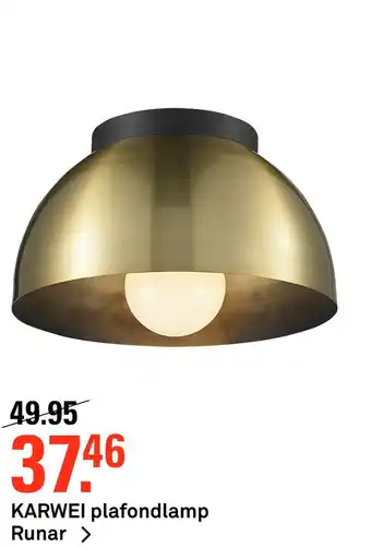 Karwei Karwei Plafondlamp Runar aanbieding