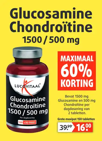 Lucovitaal Glucosamine Chondroïtine 1500/500 mg aanbieding