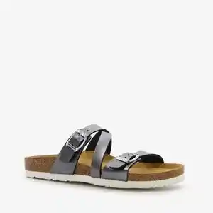 Scapino Hush puppies dames bio slippers zilver aanbieding