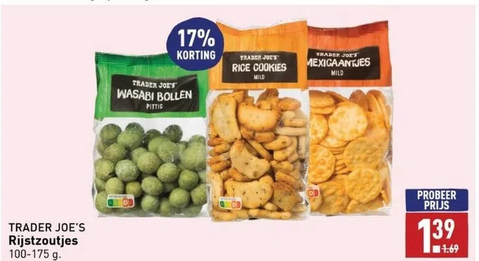 Rijstzoutjes 100-175 g. aanbieding bij ALDI
