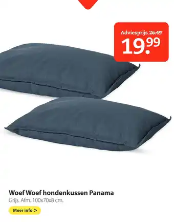 Pets Place Woef Woef hondenkussen Panama aanbieding