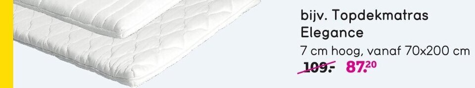Leen Bakker Topdekmatras Elegance aanbieding