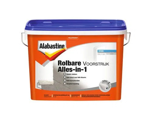 Hornbach Alabastine rolbare voorstrijk 4in1 dekkend wit 5 l aanbieding