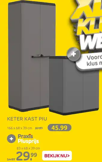 Praxis Keter kast piu aanbieding