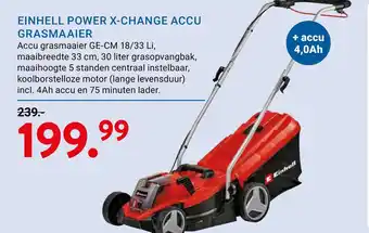 Kluswijs Einhell power x-change accu grasmaaier aanbieding