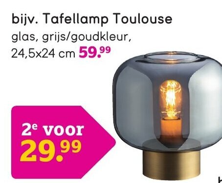 Leen Bakker Tafellamp Toulouse aanbieding