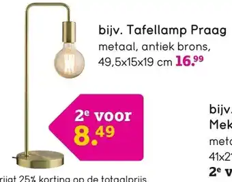 Leen Bakker Tafellamp Praag aanbieding