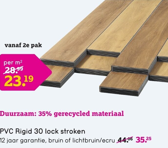 Leen Bakker PVC Rigid 30 lock stroken aanbieding