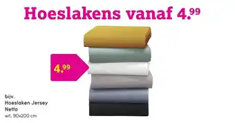 Leen Bakker Hoeslaken Jersey Netto aanbieding