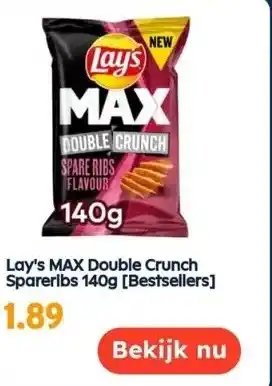 Ochama Lay's max double crunch spareribs 140g [bestsellers] aanbieding