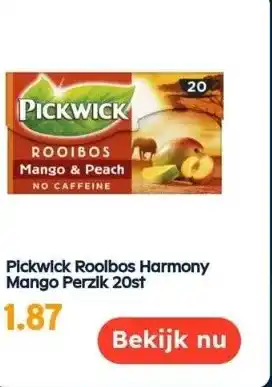 Ochama Pickwick rooibos harmony mango perzik 20st aanbieding