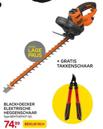 Praxis Black+decker elektrische heggenschaar aanbieding