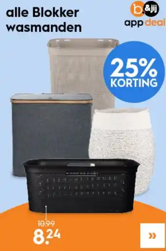 Blokker alle Blokker wasmanden aanbieding