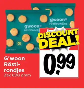 Vomar Voordeelmarkt G'woon Rösti- rondjes aanbieding