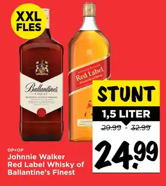 Vomar Voordeelmarkt Johnnie Walker Red Label Whisky of Ballantine's Finest aanbieding