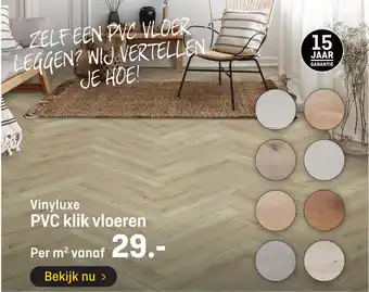 Hubo Vinyluxe PVC klik vloeren aanbieding